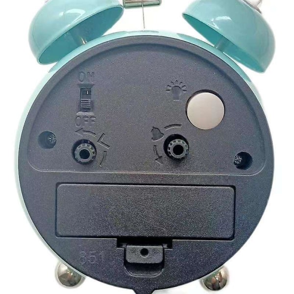 Analog väckarklocka för sängbord Retro väckarklocka för barn med nattlampa Batteridriven Lätt att använda för sovrum (gul)