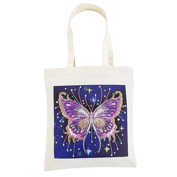 Korsstygn Shopping Bag Diamantbroderad Canvas Handväska