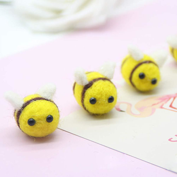 12 st ullfiltbina hantverksbollar hantverk DIY-tillbehör för babyshower könsavslöjande fest barnkammare tältdekor