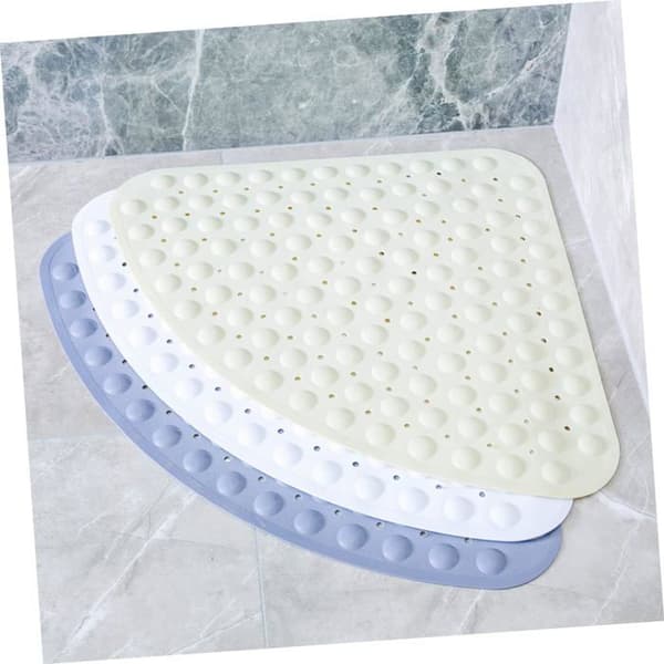 Badrumsmatta utan mattyta, 54x54 cm, dekorativ solfjäderformad golvmatta.