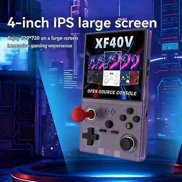 XF40V Retro Handhållen Spelkonsol 4,0-tums IPS-skärm WiFi GamePad Linux OS RGB-ljuseffekt Stöder 30+ emulatorer