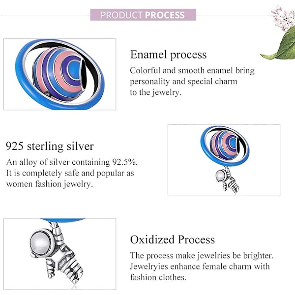925 Sterling Sølv Pigearmbånd med Perler, Kvinders Perlecharms, Vedhæng Halskæder Charm DIY Mode Smykker Passer til Pandora Armbånd