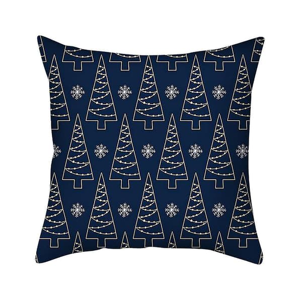 Julkuddeöverdrag med glitter, polyester, soffkudde, hemdekoration, 1 st