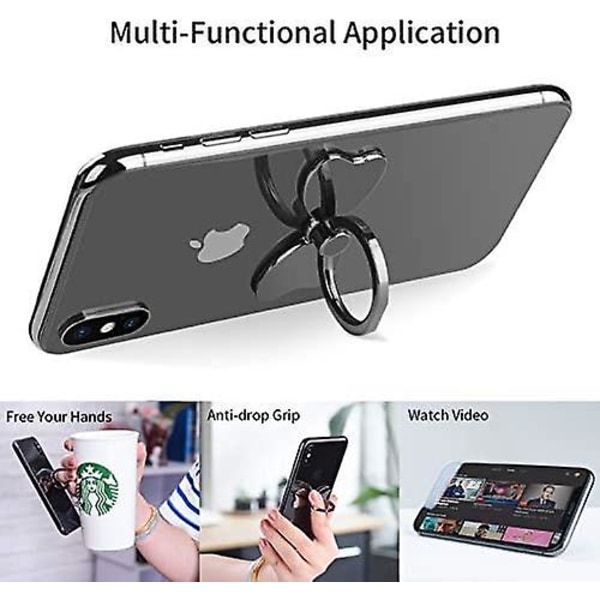 Telefonringhållare och Handgrepp 360 Justerbar Finger Metallstativ Bilfäste Universal för Iphone Mobila Smartphones Tablets Xr Xs Max 8 7 6 6s 5s Plus