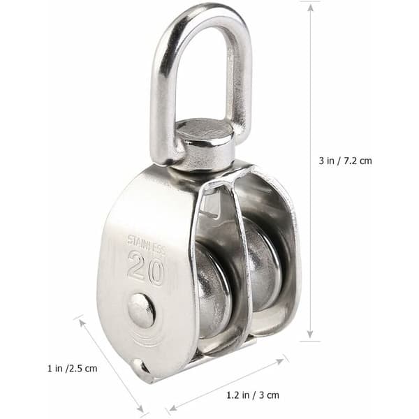 Dobbelt rulle 2 stk 304 rustfrit stål roterende dobbelt rulle