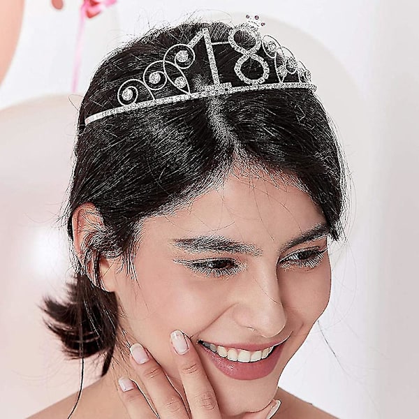 Födelsedag Crown Tiara med hår kam Crystal Rhinestone Princess Party Supplies