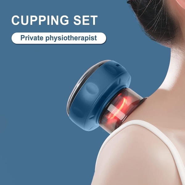 Smart Dynamic Cupping Therapy Set, cellulitmassager 3 i 1 vakuumterapimaskin Cellulitborttagare, gua Sha massageverktyg med 6 nivåer temperatur och