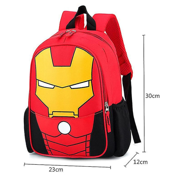 Barn Pojkar Superhjälte Ryggsäck Dagis Skolväska Ryggsäck Röd Iron Man
