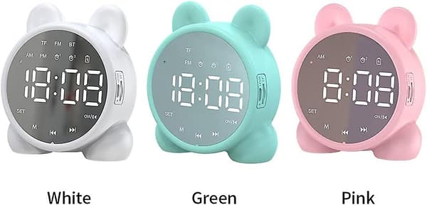 Digital väckarklocka, Bluetooth-högtalare, väckarklocka stereo LED-skärm Bluetooth hem barn väckarklocka