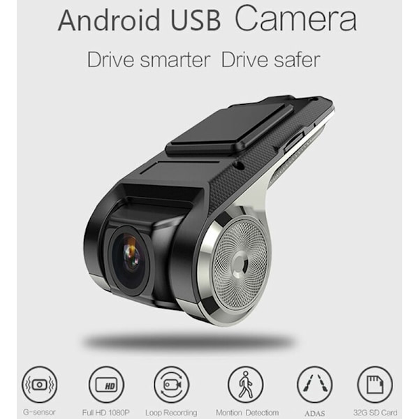 HD720P Auto DVR USB Dashcam 90° roterbart objektiv 170° vidvinkel-gatavideoregistrator G-sensor automatisk cyklisk överlappningsinspelning