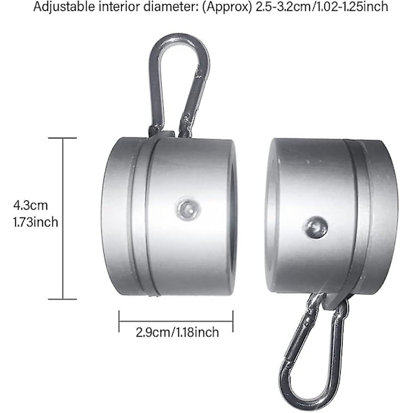 2 st aluminiumlegering vridbara flaggstångsmonteringsringar för 1,26 tums flaggstång