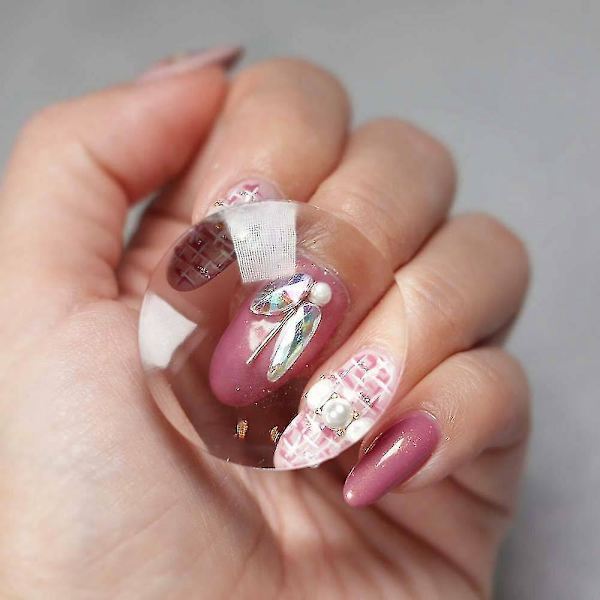 Klar Nagelstempelöverföringsstempel Skrapa Platta Manikyrverktygssats -2