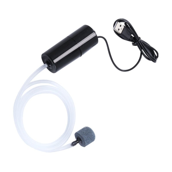 Mini Aquarium Air Pump Bærbar USB Iltluftpumpe med Air Stone Stille energibesparende iltpumpe til akvariefiskeri