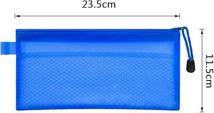8 st transparenta färgglada A6 PVC-mappväskor