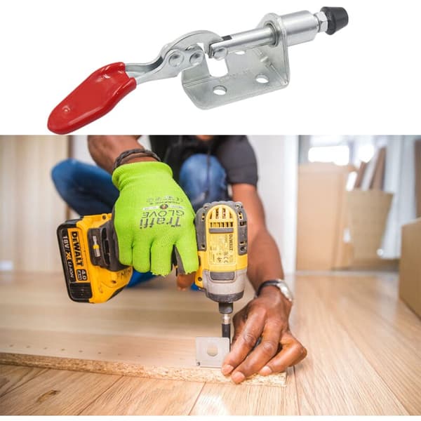 4 stk. Horisontal klemme-Push-Pull Action håndværktøj-Quick Release vippeklemme-til maskindrift-tømrerarbejde-svejsning