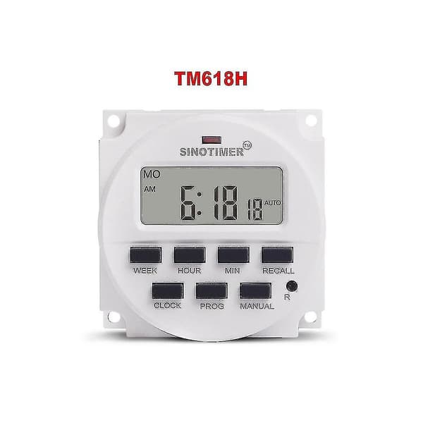 Tm618h-1 Ac 110v Volt Spänning Utgång Digital 7 Veckovis Programmerbar Timer Switch Tid Relä Kontroll