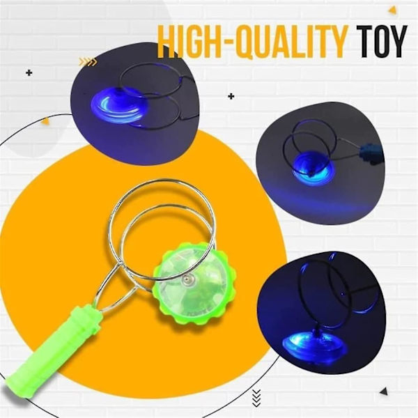Spinning Top Gyro Wheel Handmanövrerad magisk glittrande snurra färg LED, Magnetic Gravity Defying Toy, 1st