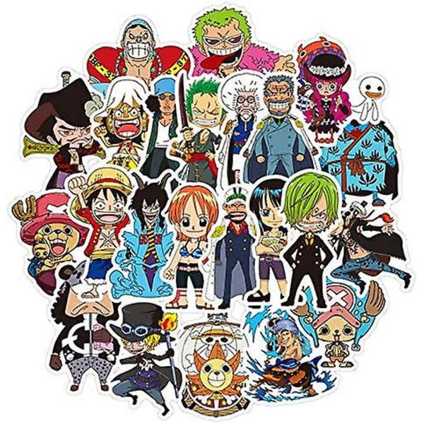 One Piece Tarrat 50 kpl Vinyyli Vedenkestävä One Piece Tarra Paketti Vesi Pullolle Kannettavalle Tietokoneelle Kitara Skateboard Autolle Pyörälle Moottoripyörälle Hydro Flask Matkalaukulle