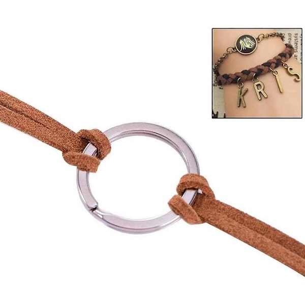 6 Rullar Läder Mocka Rep Läder Mocka Rep DIY Smycken Hantverk (4mm X 1.5mm X 5m)