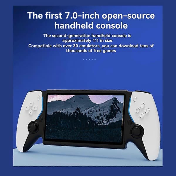 7-tums handhållen arkadspelkonsol med dubbla joysticks PX Pro, stöder 30+ emulatorer, perfekt present för spelentusiaster A Black