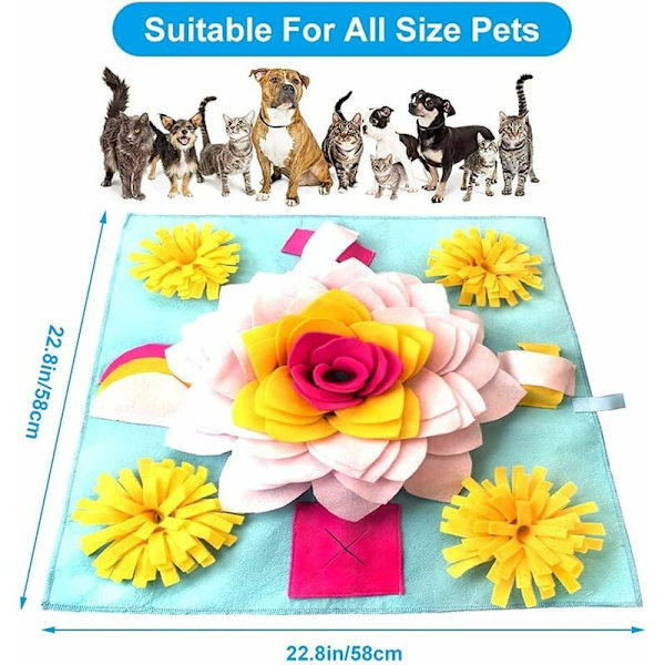 Sniffmatta för hundar, Triumph Dog Play Mat Interaktiv leksak Valp Sniffmatta Husdjursmatningsmatta Hundtränare Mattor för tryckavlastning Hjärnstimulering