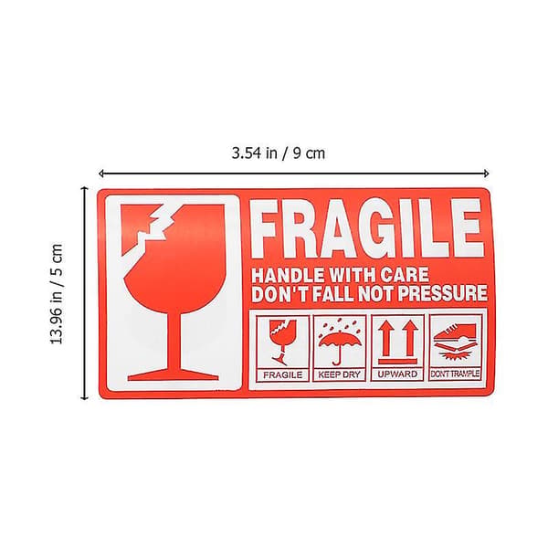 1 rulle Fragile-etiketter