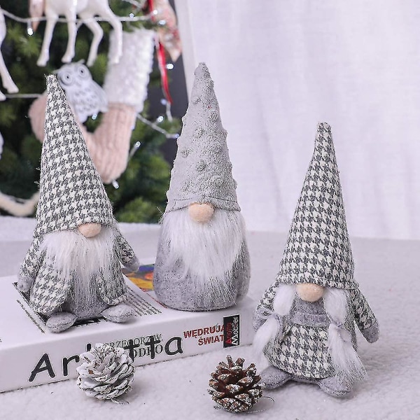 Jultomtar Peluche Tricote Santa Poupe, Figuriner Elfes Nains Gonk De Nol La Main Dcoration De Table, Dcorations De Cadeaux De Poupes Sans Visa