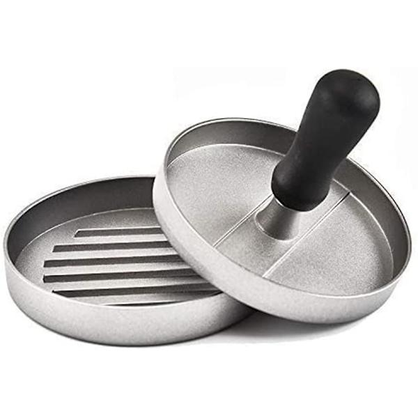 Manuell köttfärsbiffpress i aluminiumlegering (silver) 1 st