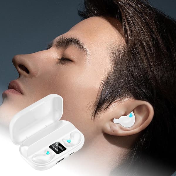In-ear-hörlurar för sömn Mini-öronsnäckor Bluetooth-headset 5.3 Hög ljudkvalitet Tws Bluetooth-headset Vit