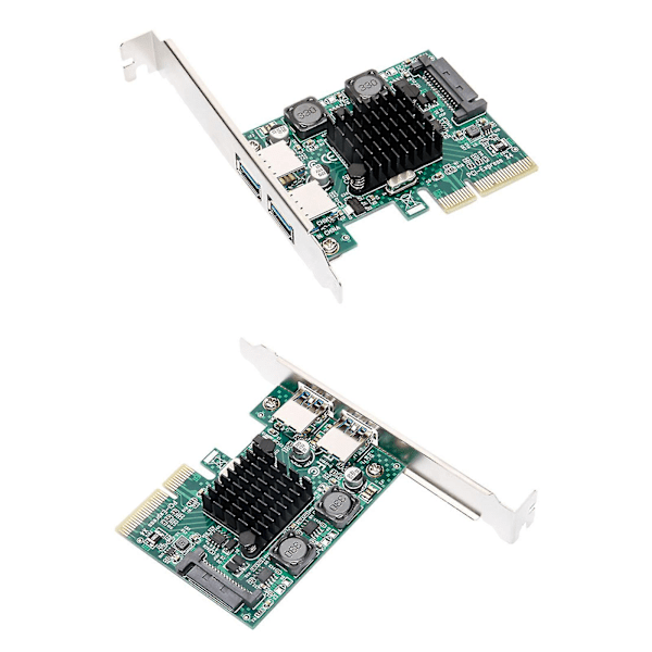 PCI-e till USB 3.1 Gen 2-portars expansionskort internt PCI för Express USB-tillägg