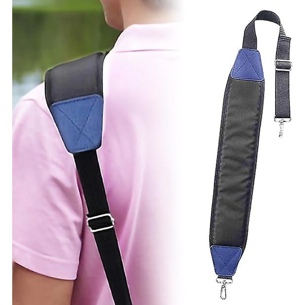 Golfväska axelrem utbyte ryggsäcksrem nylon axelrem förtjockad axelkudde svart och blå