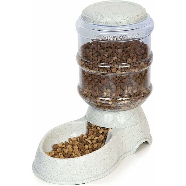 Automatisk husdjursmatdispenser - Premiumkvalitet Hållbar gravitation Självdispenser 3,5 liter (Automatisk husdjursmatdispenser)