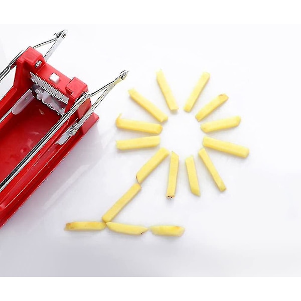Professionell pommes frites-skärare i rostfritt stål, 2 blad - 1
