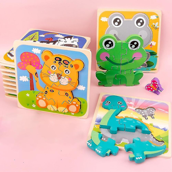 Barnens tecknade 3D-grodpussel Smart Toy