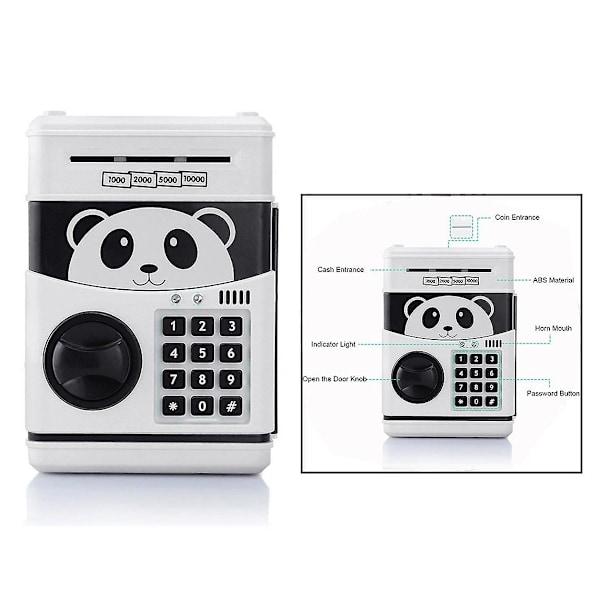 Cartoon Piggy Bank Coin Piggy Bank Atm Deposit Machine Automatic Panda Piggy Bank Code Locks For ChildrenCat 2