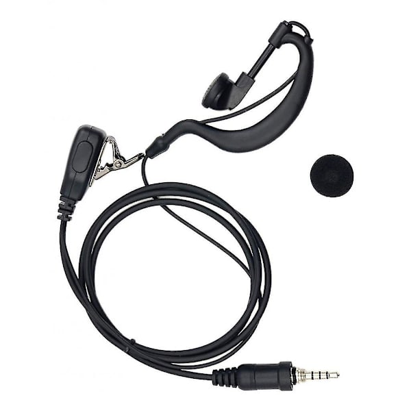 G-formad öronkrok mikrofon öronmussla headset för Yaesu radio Vx-6r 1 stift