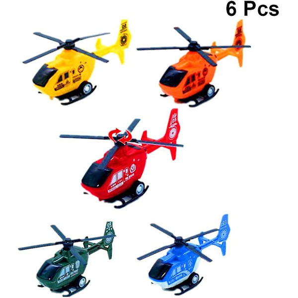 Simuleringshelikoptrar Mini Plast Die Cast Pullback Helikopter Leksak Dekoration Pull Back Flygplan Modeller Plan Leksaker Plast Tröghetsleksak För Barn