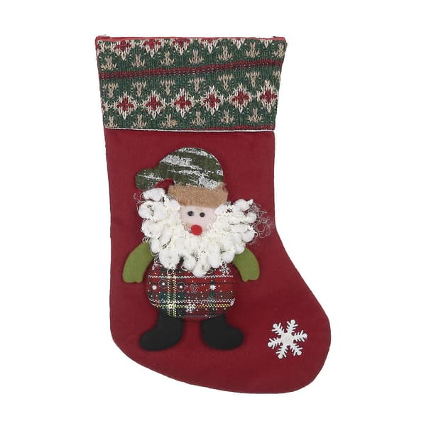 Juldekorationer Julstrumpa Presentpåse Röd Tomte