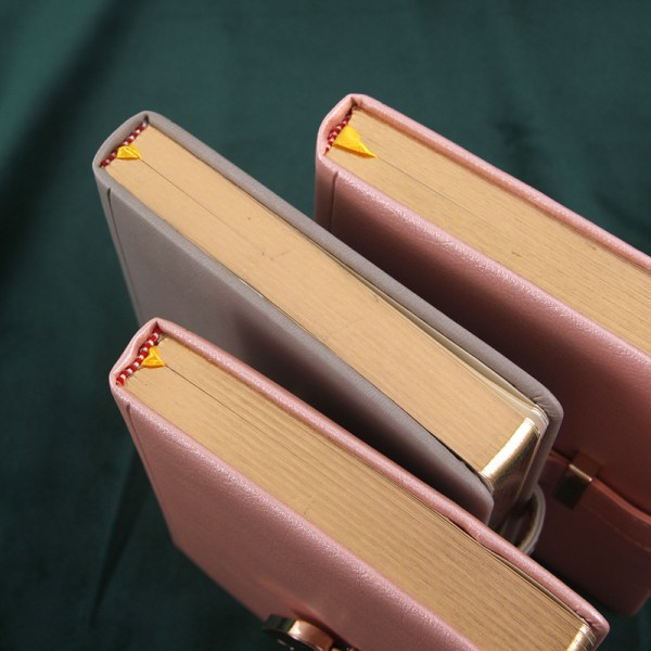 1 hemlig dagbok med hjärtat hänglås och nyckel, rosa
