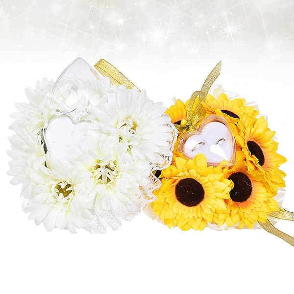 Bröllopspäls, förlovningsringshållare, romantisk blommig bröllopspäls