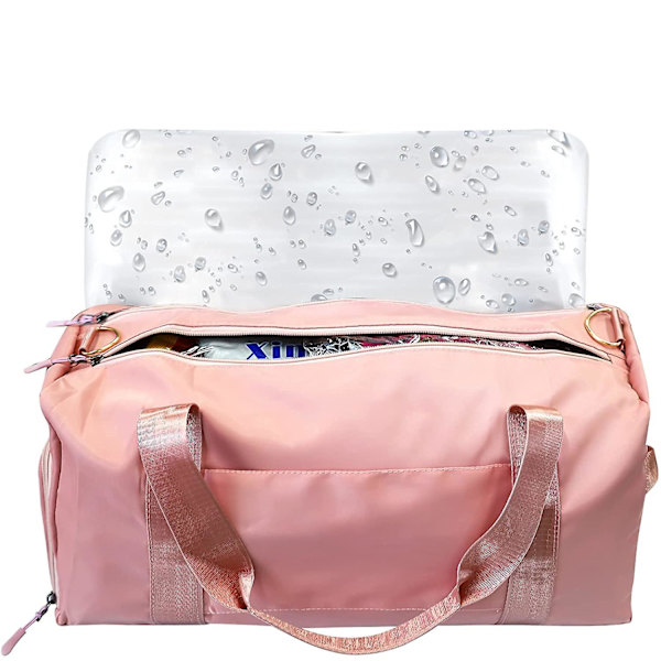 Sport Gym Bag Våt & Torr Gym Bag med Skofack och Väska - Lila