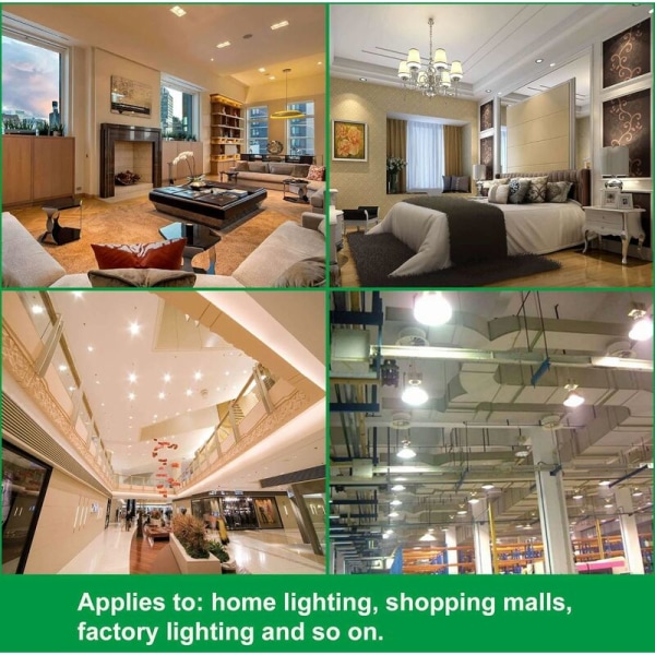LED pærer E40 50W LED lys Kold Hvid 6500K, 4400LM, AC 85-265V, svarende til 400W halogen pære LED lampe