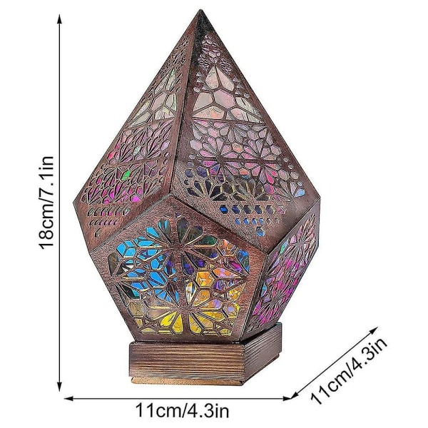 Bohemian Mosaic Starry Sky Floor Projections Lamp Table Bedside Light