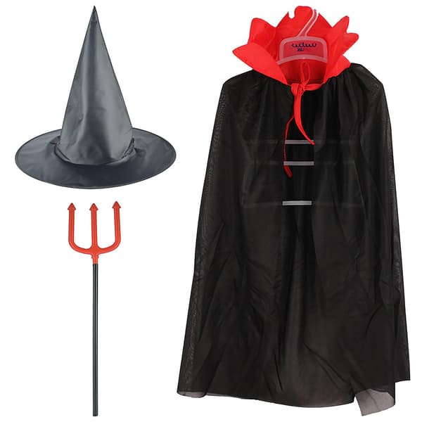Halloween Bal Fest Mantel Svart