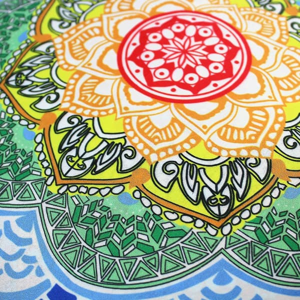 Rund Bohemisk Meditationsputeöverdrag Ottoman Kudde Kuddfodral Soffa Kudde