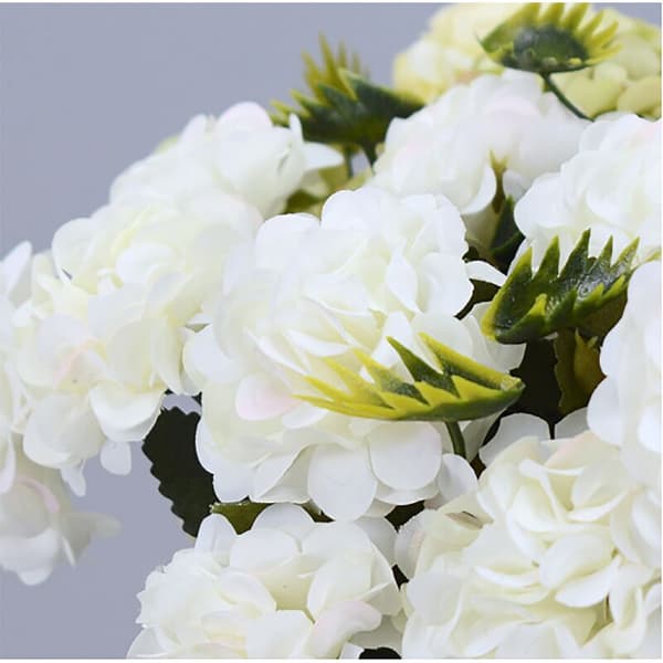 karat bollkrysantemum dekorativ simuleringsbukett?? blomsterblomning blomma blomma simulering vit växt (flaska ingår ej)