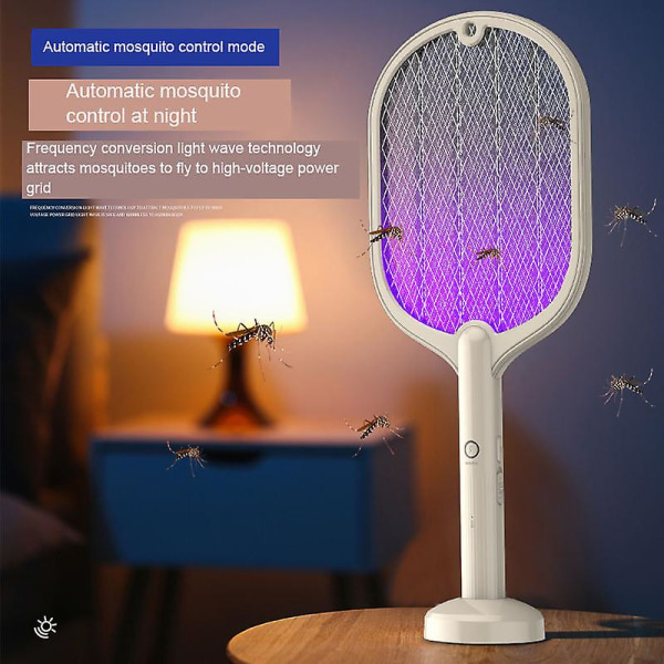 Elektrisk flugsmälla 2-pack Dubbla lägen Flugsmälla Uppladdningsbar För inomhus Hemma Kontor Bakgård Camping (2-pack)