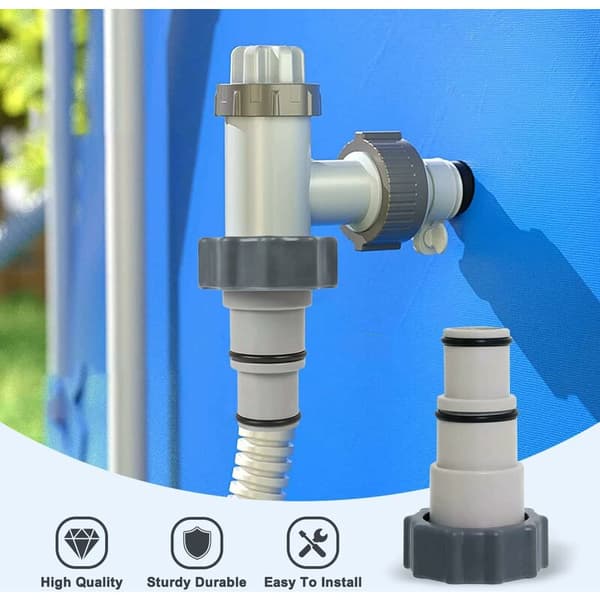 Pool slange adapter, 2 stk. pooladapter med 2 stk. indvendigt gevind (dn25)
