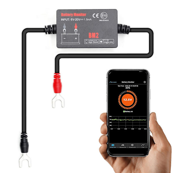 Bt4.0 6~20v ingångsspänning Mon Bil Mon Verktyg Diagnostiska verktyg Anslut Smartphone App För 12 V Fordon -26-1