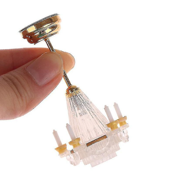 1/6 1/12 skala dockhustillbehör miniatyr LED vägglampa, dockhus bordslampa, batteridriven med på/av-brytare